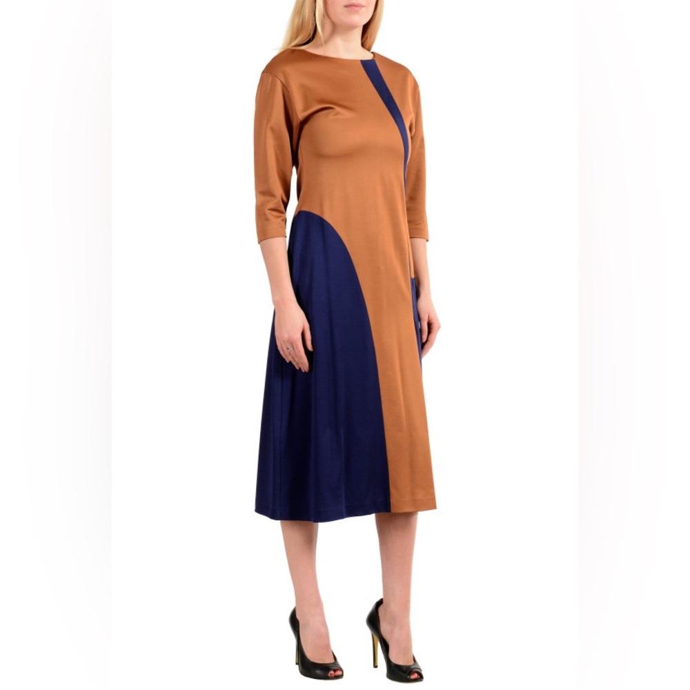 Hugo Boss Two Tone 3/4 Sleeve Sheath Dress
